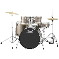 Pearl Roadshow 20" 5-PCS Fusion Drum Kit with Hardware and Cymbals - Bronze Metallic
