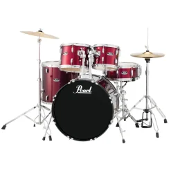 Pearl Roadshow 20" 5-PCS Fusion Drum Kit with Hardware and Cymbals - Red Wine