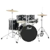 Pearl Roadshow 20" 5-PCS Fusion Drum Kit with Hardware and Cymbals - Jet Black