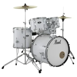 Pearl Roadshow 20" 5-Piece Fusion Kit with Hardware and Cymbals - Pure White