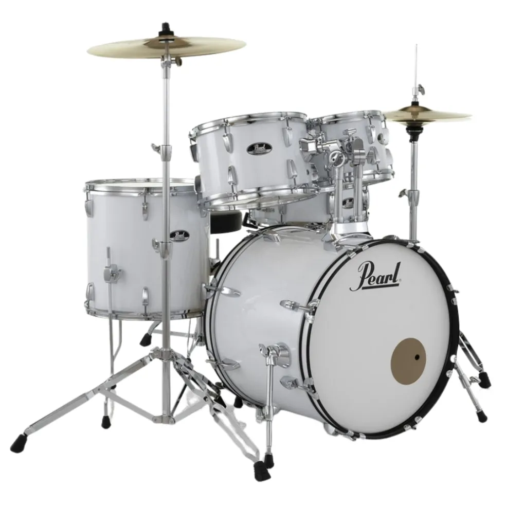 Pearl Roadshow 20" 5-Piece Fusion Kit with Hardware and Cymbals - Pure White