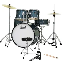 Pearl Roadshow X 20" 5-Piece Drum Kit Package with Zildjian Cymbals & Hardware - Royal Blue Metallic