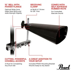Pearl Rock Cowbelll w/ PPS-30 Mount