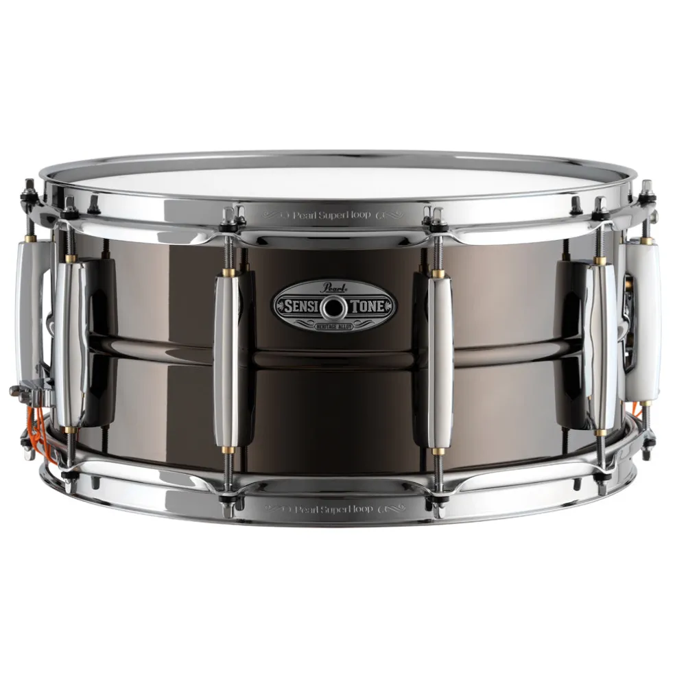 Pearl Sensitone Heritage Alloy 14"x6.5" Black Nickel over Brass Snare Drum