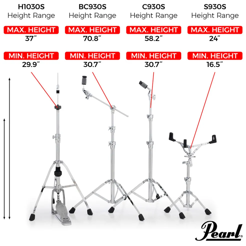 Pearl SP-930S Single Braced Hardware Pack