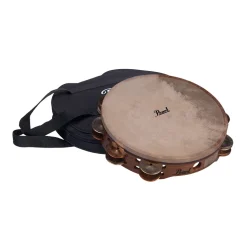 Pearl Tambourine Concert Silver & Copper Jingles with Bag