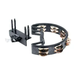 Pearl Tambourine Gold Jingles w/ Mount Holder