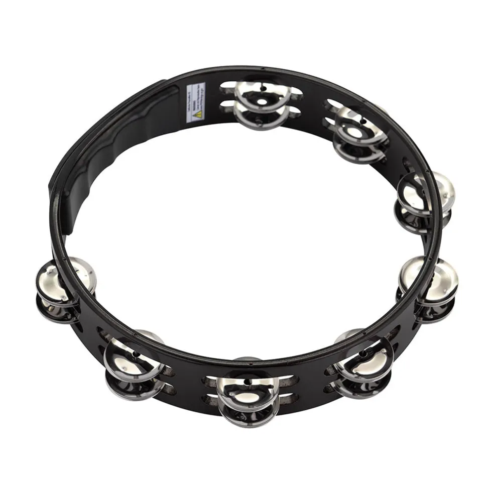 Pearl Tambourine 10" Headless Wood Stainless Steel Jingle