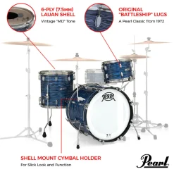 Pearl 75th Anniversary President Series Deluxe 20" 3-Piece Shell Pack Lauan - Ocean Ripple