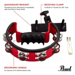 Pearl Ultra Grip Tambourine - Brass Jingles
