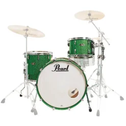 Pearl Wood Fiberglass 3-Piece Shell Pack - Green Sparkle Lacquer