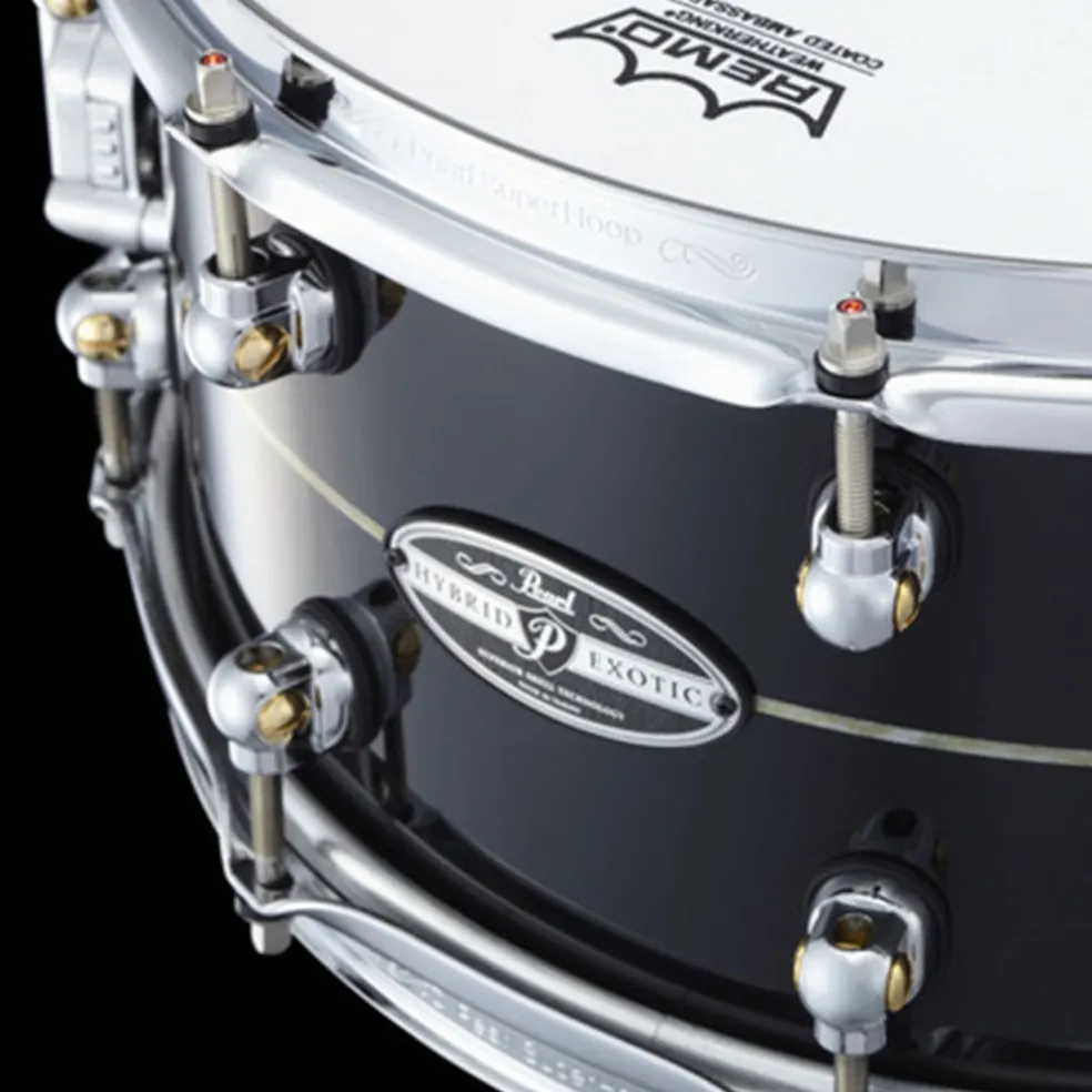 Pearl 14”x 8" Hybrid Exotic Snare Drum - Kapur w/ Fibreglass inner