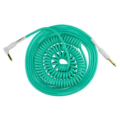 Pig Hog Half Coil Instrument Cable - 30ft - Seafoam Green
