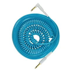 Pig Hog Half Coil Instrument Cable - 30ft - Daphne Blue