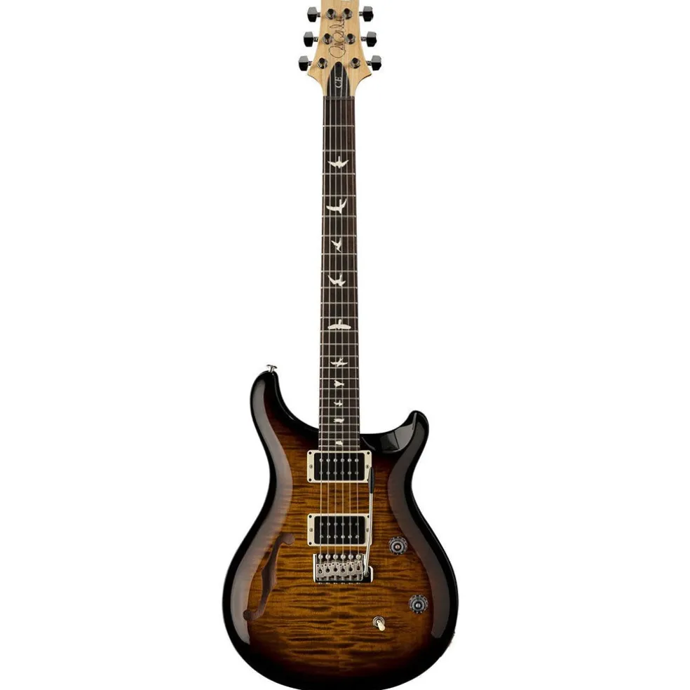 PRS CE24 Semi Hollow Electric Guitar - Black Amber