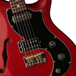 PRS S2 Vela Semi Hollow Satin - Vintage Cherry - Dot Inlays