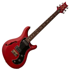 PRS S2 Vela Semi Hollow Satin - Vintage Cherry - Dot Inlays