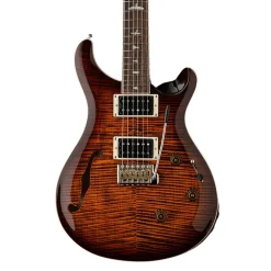 PRS SE Custom 24 Semi Hollow Piezo - Orange Tiger Smoke Burst