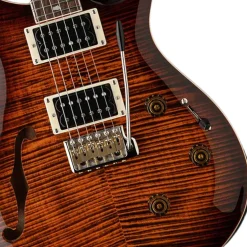 PRS SE Custom 24 Semi Hollow Piezo - Orange Tiger Smoke Burst