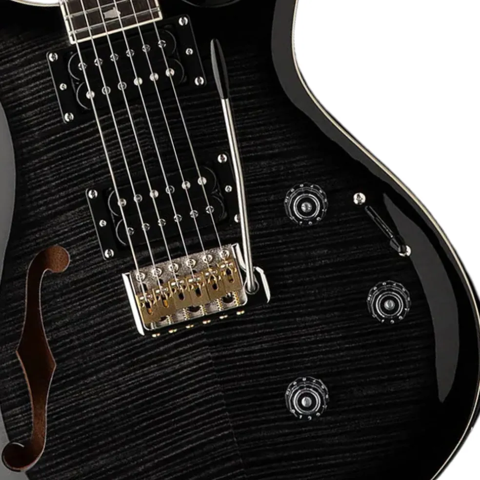 PRS SE Custom 24 Semi Hollow Piezo - Charcoal Burst