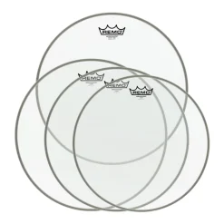 Remo Pro Pack Ambassador Clear 10" 12" 14" FREE 14'' SA Hazy Snare Side