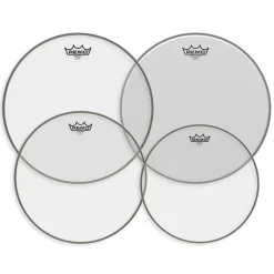 Remo Pro Pack Emperor Clear 10" 12" 14" FREE 14'' Ambassador Coated