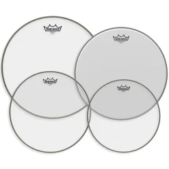Remo Pro Pack Emperor Clear 10" 12" 16" FREE 14'' Ambassador Coated