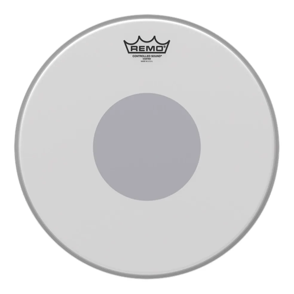 Remo 14" Control Sound Coated Batter - Black Dot