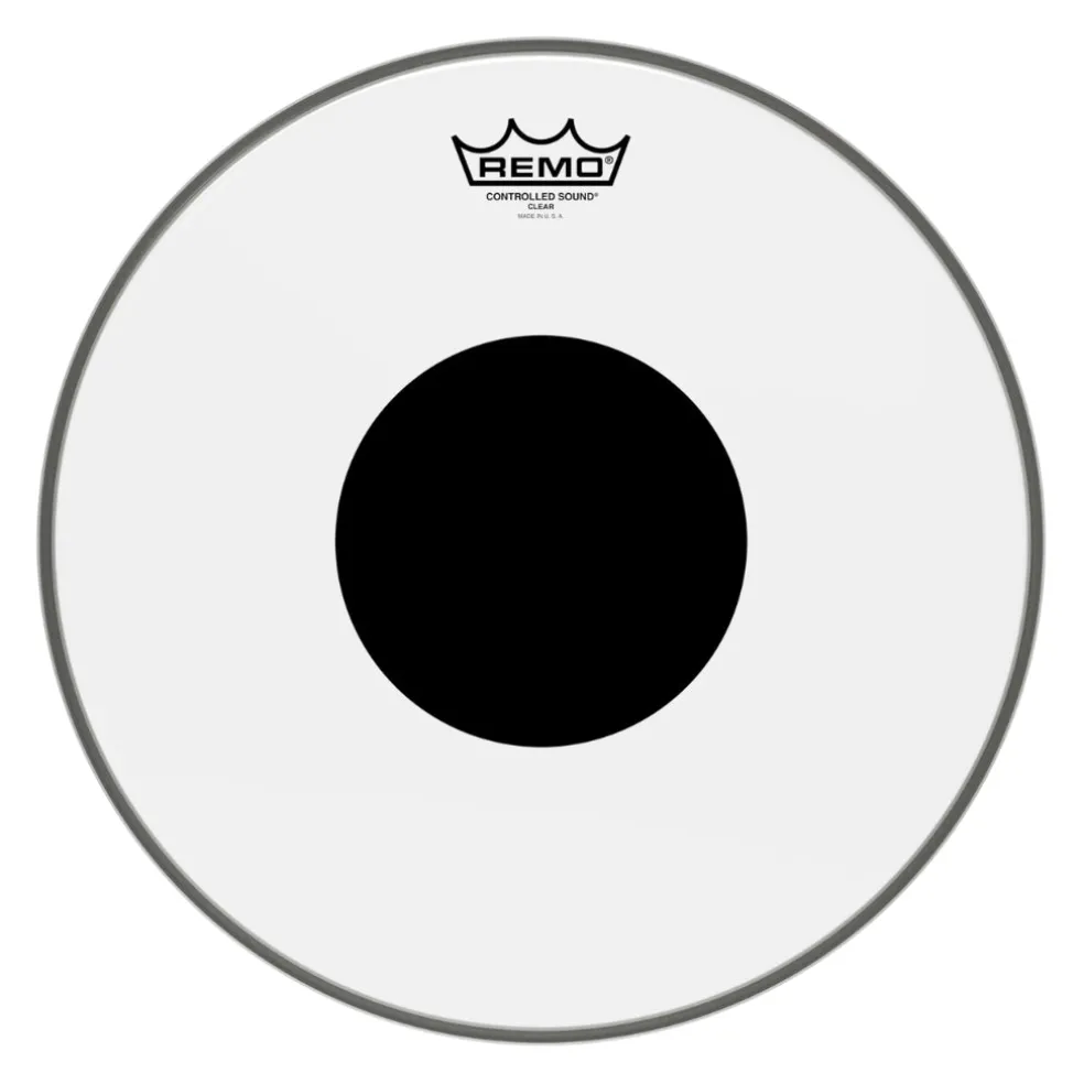 Remo 18" Controlled Sound Clear Black Dot