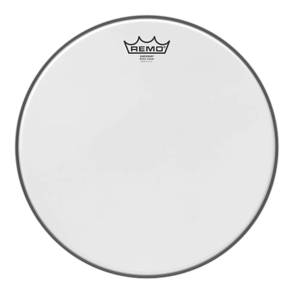 Remo 12" Emperor White Suede