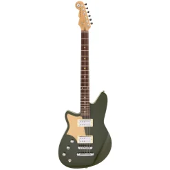 Reverend Descent RA Left Handed Baritone Electric Guitar - Army Green