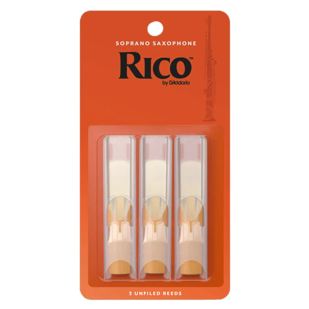 Rico by D'Addario Soprano Sax Reeds, Strength 1.5 -3 Pack