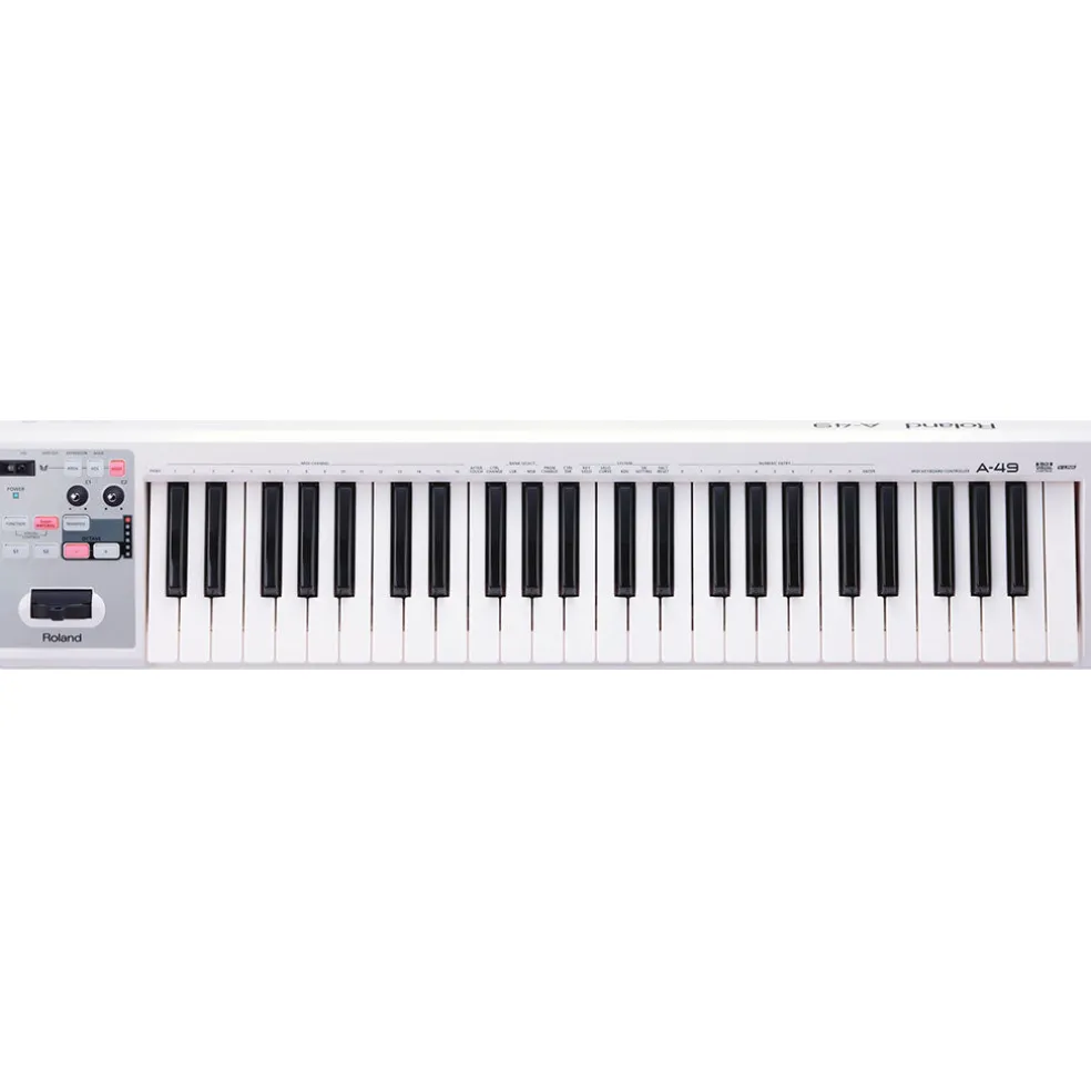Roland A49WH MIDI Keyboard Controller - Pearl White