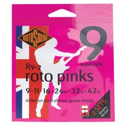 Rotosound R9 Roto Pink Electric String Set Twin Pack 9-42