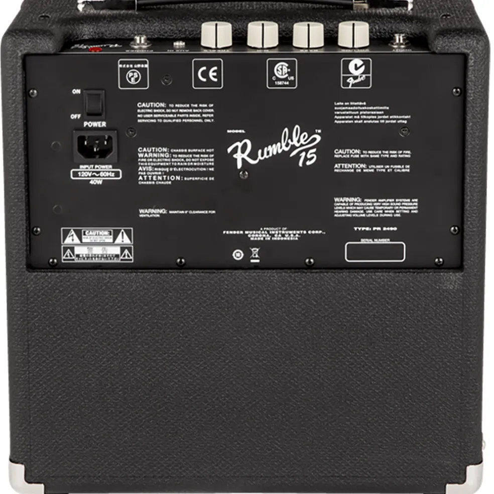 Rumble 15 V3 - Black and Silver, 240V AUS
