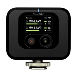 Shure Dual MoveMic Lavalier Microphones and MoveMic Receiver Kit with Charging Cases