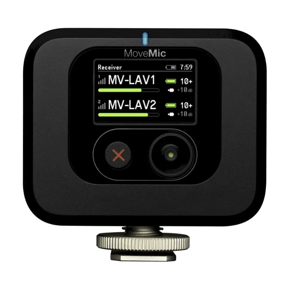 Shure Dual MoveMic Lavalier Microphones and MoveMic Receiver Kit with Charging Cases