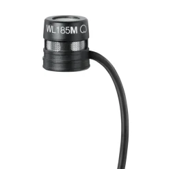 Shure WL185m Low-Profile Cardioid Lavalier Microphone with TQG Connector - Black