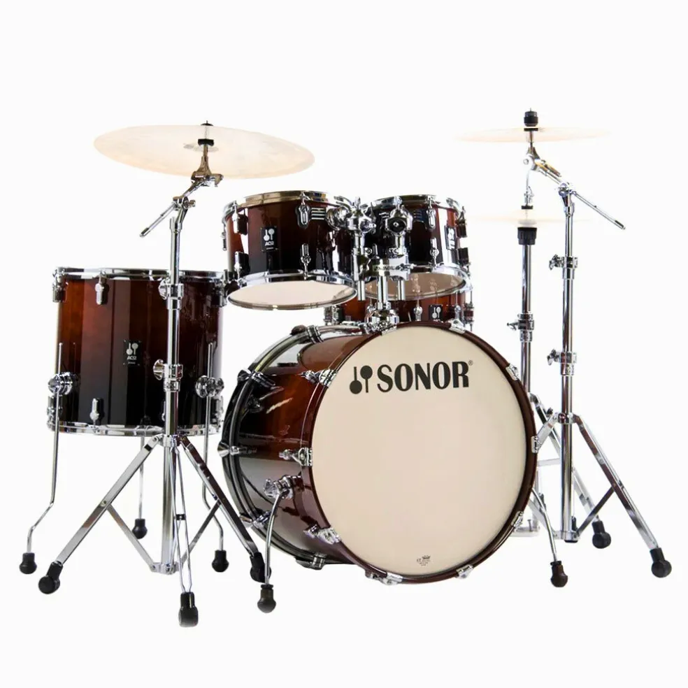 Sonor AQ2 Series Stage 5-Piece Shell Pack with 4000 series Hardware - Brown Fade