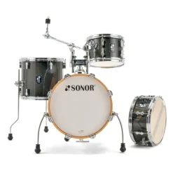Sonor AQX Series Jungle Drum Set, Black Midnight Sparkle
