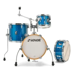 Sonor AQX Series Micro 4-Piece Shell Pack, Blue Ocean Sparkle