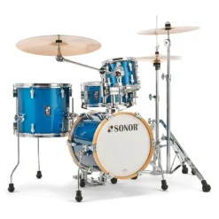 Sonor AQX Series Micro 4-Piece Shell Pack, Blue Ocean Sparkle
