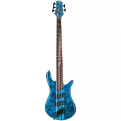 Spector Dimension 5 M/S Bass Guitar - Black & Blue Gloss