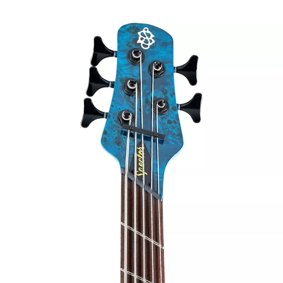 Spector Dimension 5 M/S Bass Guitar - Black & Blue Gloss