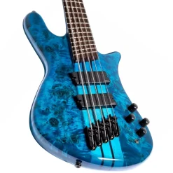 Spector Dimension 5 M/S Bass Guitar - Black & Blue Gloss