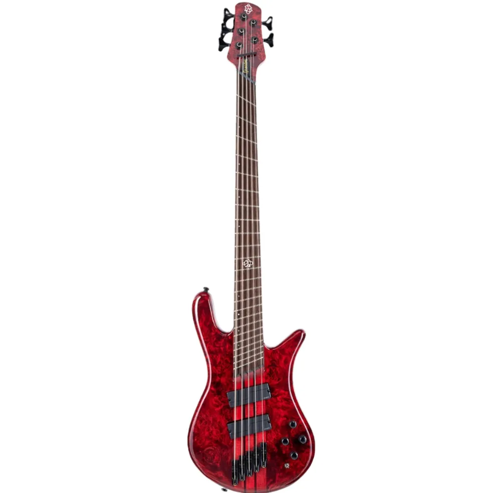 Spector Dimension 5 M/S Bass Guitar - Inferno Red