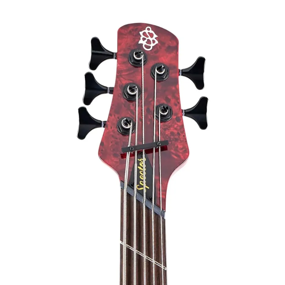 Spector Dimension 5 M/S Bass Guitar - Inferno Red