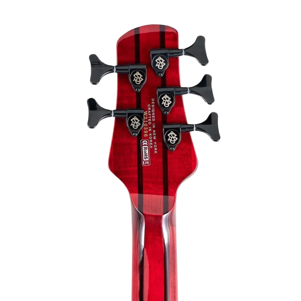 Spector Dimension 5 M/S Bass Guitar - Inferno Red