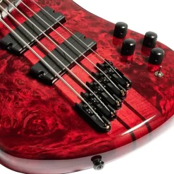 Spector Dimension 5 M/S Bass Guitar - Inferno Red