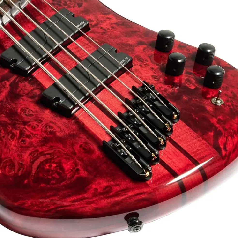 Spector Dimension 5 M/S Bass Guitar - Inferno Red